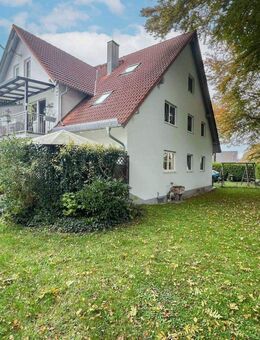 Sofort bezugsfrei: 4-Zimmer-Erdgeschosswohnung mit 300qm Traumgarten und 2 Parkplätzen! - Langerringen