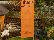 Großer Gartenstecker "Zuhause" Spruchschild Edelrost - Kraftisried