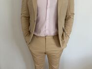 Hugo Boss Gr. 48 | Business Anzug Herren Baumwolle Elasthan Beige - Essen
