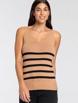 HECHTER PARIS Stricktop mit V-Ausschnitt und Streifen
