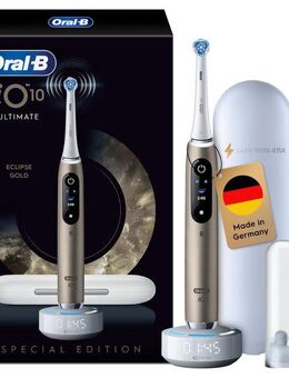 Oral-B Elektrische Zahnbürste iO Series 10, Aufsteckbürsten: 1 St., inkl. 1 Aufsteckbürste, iO Sense Schnellladestation, Lade-Reise-Etui