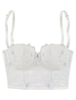 LASCANA Corsage mit edler Spitze und hübschem Glitzeraccessoire, sexy Dessous