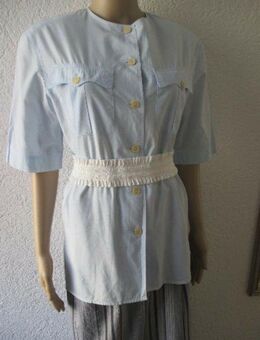NEU * Original VINTAGE * Kragenlose * Kurzarm * Long * Lange * Bluse * Tunika "THERESA KÖNIG" Gr. 36- 38, 40/ S- M * Oversize * himmel- hell- blau * serenity * - Riedlingen