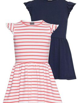 KIDSWORLD Jerseykleid 2er Pack Shirtkleider (Packung, 2-tlg) 1x uni und 1x geringelt