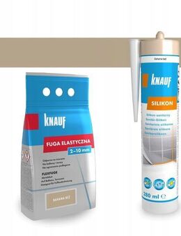 KNAUF Set Elastischer Fugenmörtel 1,5 kg und Silikon 280 ml KNAUF Bahamabeige 1793 - Wuppertal