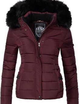 Navahoo Steppjacke Miamor hochwertige Winterjacke m. voluminöser Kunstpelz-Kapuze