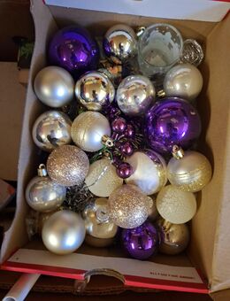 Weihnachtsschmuck Christbaumschmuck Konvolut alt retro lila silber - Goldbach (Bayern)