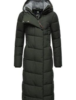 Ragwear Wintermantel Pavla Long extralanger Winterparka mit Teddyfutter und Kapuze