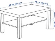 Couchtisch von IKEA, schwarzbraun, 90x55 cm - Rosenheim Zentrum