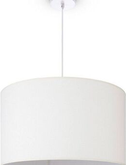 Paco Home Pendelleuchte HUGO CANVAS UNI COLOR, ohne Leuchtmittel, Wohnzimmer Stoff Lampenschirm Skandinavisch Uni Pendelleuchte Modern