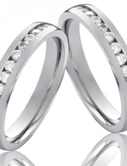 Edelstahlringe E092 mit Zirkonia und gratis Gravur - Aholming