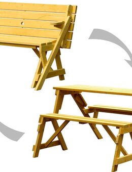 dobar Picknickbank 2in1 Groß Gartenbank Picknicktisch #29301 - Birkenfeld (Baden-Württemberg)