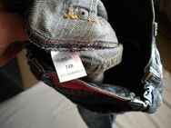 Yigga-Mädchen-Denim-Jeans,Dehnbund,Used Look,4-Pocket,Größe 128 - Linnich