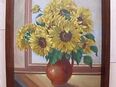 Original Ölgemälde Bild Sonnenblumen signiert Ludolph Vintage alt 129,- in 24944