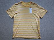 Mango Man MNG T-Shirt Streifen gelb weiß Größe L - Niddatal