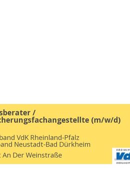 Sozialrechtsberater / Sozialversicherungsfachangestellte (m/w/d) - Neustadt (Weinstraße)
