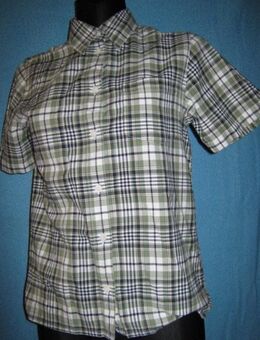 NEUw * Stylich * Original VINTAGE * DESIGNER * Madras- Karo * Kurzarm * Hemd- Bluse mit Esprit * Gr. 36- 38, 40/ S- M * grün * blau * weiß * - Riedlingen