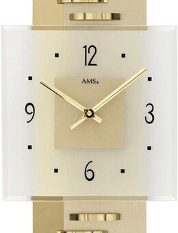 AMS Wanduhr W9241 (Quarzuhr,Holz,Wohnzimmer,Esszimmer,Küche,Made in Germany,Büro,Flur)