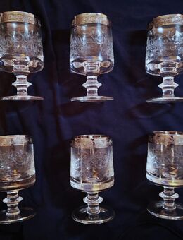 6 Gläser Murano Medici Platin Weinglas Vintage - Uelzen
