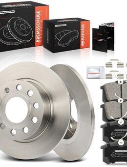 Frankberg 2x Bremsscheiben 4x Bremsbeläge Hinterachse für Audi A3 Seat Altea XL Leon Toledo III Skoda Octavia II Combi - Magdeburg