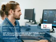 SAP Inhouse Consultant mit dem Schwerpunkt Abrechnungsmanagement (m/w/d) - Rheda-Wiedenbrück