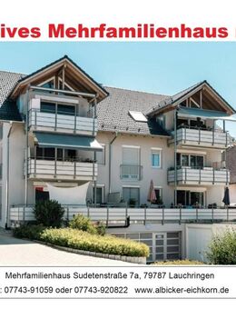 Kapitalanleger aufgepasst! Steuern sparen-Degr. Afa 5 %: 4 Zi. EG mit Terrasse ca. 109 m² - Wohnung 2 - Sudetenstr. 7a, Unterlauchringen - Neubau - Lauchringen