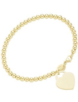 GIORGIO MARTELLO MILANO Armband Kugeln mit Behang Herz, gelb vergoldet, Silber 925