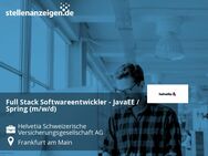 Full Stack Softwareentwickler - JavaEE / Spring (m/w/d) - Frankfurt (Main)