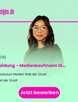 Ausbildung – Medienkaufmann Digital und Print (m/w/d) - Weil der Stadt