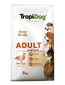 Tropidog Premium Adult Small Ente & Reis - Sparpaket: 2 x 8 kg