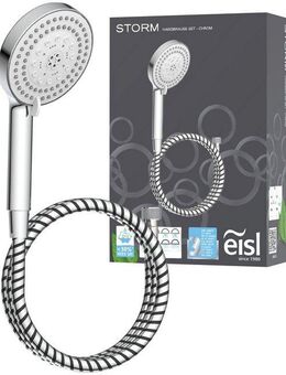 Eisl Brausegarnitur STORM, Höhe 24 cm, 7 Strahlart(en), wassersparend, Antikalk, 7-fach verstellbar, Wasserstoppfunktion