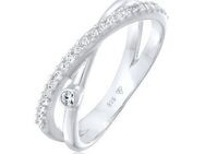 Elli Fingerring Wickelring X Kristalle Glamour 925 Silber