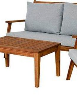 byLIVING Gartenlounge-Set LA PALMA, (Set, 11-tlg., Lounge -Set, Gartenmöbel-Set, FSC®-zertifiziertes Massivholz), aus massivem Akazienholz mit gemütlichen Sitz- und Rückenkissen