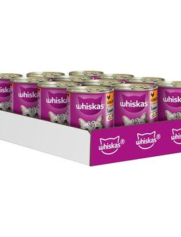 Whiskas Nassfutter 1+ Dosen 12 x 400 g - Geflügel in Terrine