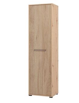 INOSIGN Garderobenschrank Landes Kleiderschrank, Stauraumschrank, Flurschrank, Höhe 198 cm Fronten in Artisan Eiche mit Streifen, mit einer Kleiderstange