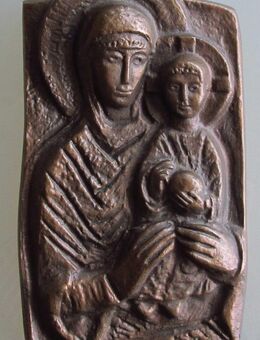 Metall-Relief Madonna + Kind (15,5 x 9 cm) - Münster