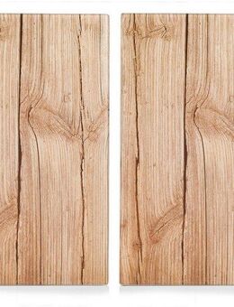 Zeller Present Schneide- und Abdeckplatte Wood, (Set, 2 tlg), Elastikfüßen