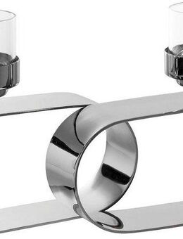 Fink Kerzenhalter PASSIONA (1 St), Teelichthalter mit Glaseinsatz, 2-flammig