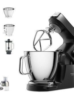 KENWOOD Küchenmaschine Titanium Chef Baker XL KVL85.004BK, Zubehör, Gratis Wert UVP 319,-", 1200 W, 7 l Schüssel, Gratis: Mixaufsatz KAH359GL+Schnitzelwerk AT340