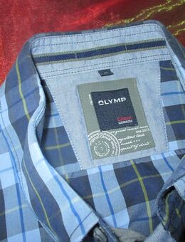 NEU * Sportiv * Freizeit * Business * Langarm * Karo * Hemd "OLYMP" Casual * Gr. 39- 40/ M * blau * gelb * - Riedlingen