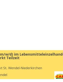 Verkäufer (m/w/d) im Lebensmitteleinzelhandel für CAP-Markt Teilzeit - Sankt Wendel