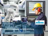 Produktionsspezialist (m/w/d) Abfüllung - Augsburg