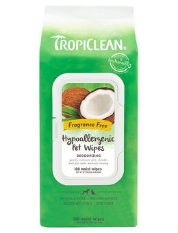 TropiClean Hypoallergenic Pflegetücher - 100 Stück