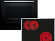 BOSCH Elektro-Herd-Set HND411LS67, mit Backwagen, Backwagen mit ausziehbarer Tür für bequemes Kochen & Backen