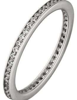 JOBO Fingerring, 925 Silber mit Zirkonia rundum