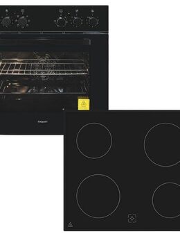 exquisit Elektro-Herd-Set EHE256-U-020 schwarz