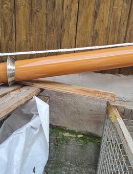 Rauchrohr / Ofenrohr Emaille je Seite120cm - 1200mm mittelbraun , Kaminrohr Rohr - Schnaittenbach
