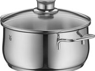 WMF Bratentopf Diadem Plus, Cromargan® Edelstahl Rostfrei 18/10 (2-tlg), breiter Schüttrand, außergewöhnliches Design, spülmaschinengeeignet