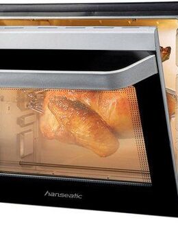 Hanseatic Minibackofen 17194935, 30 L Volumen, 1600 W, Grillrost, Fettpfanne, Drehspieß, Testnote "GUT", Zeitschaltuhr