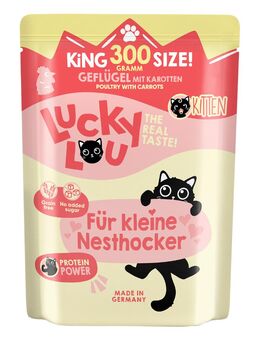 Sparpaket Lucky Lou Lifestage Kitten 24 x 300 g - Geflügel